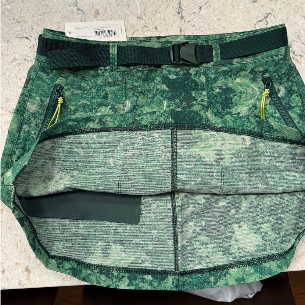 Outdoor Voices Green Smoke Marble Rectrek Skirt Size S NWT - Picture 7 of 8